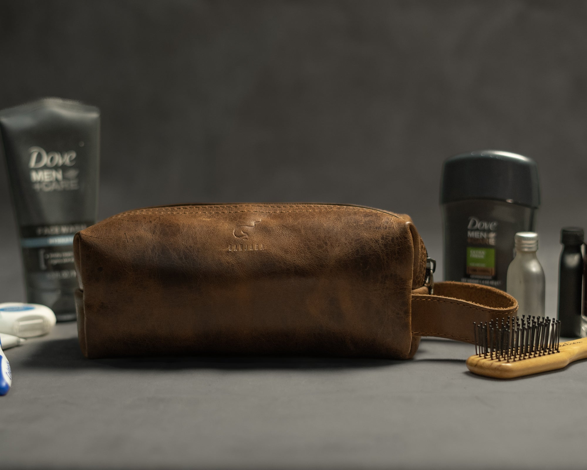 The Leather Dopp Kit