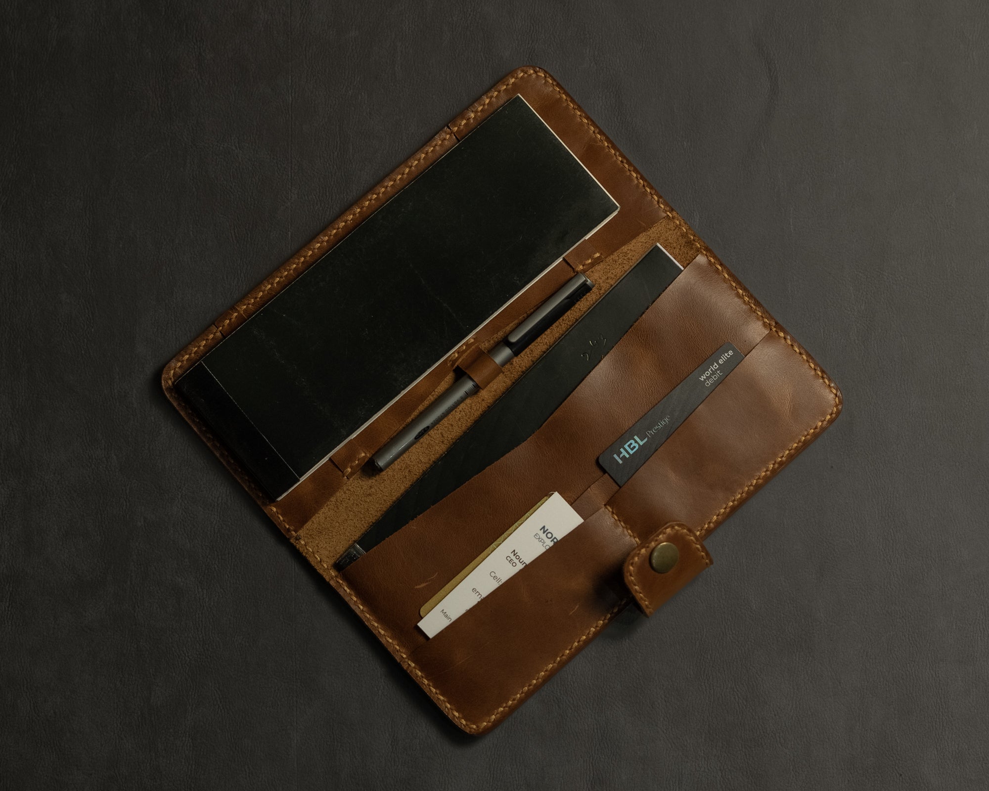BankLine Leather Cheque Book Case