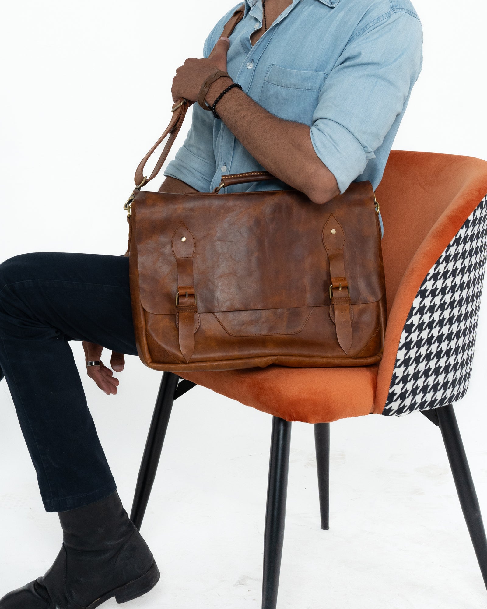 15" Agrestic Laptop Leather Bag