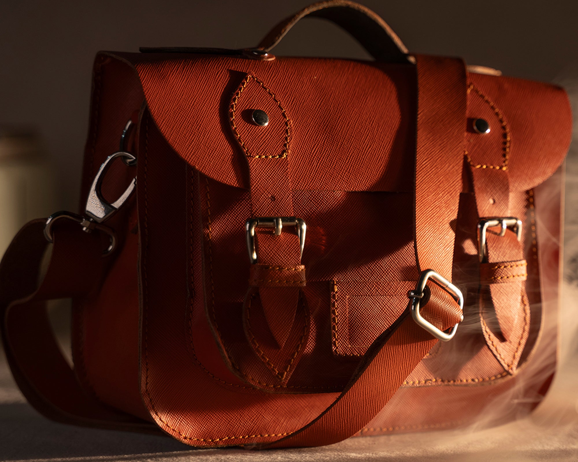 Scarlet Satchel Leather Bag