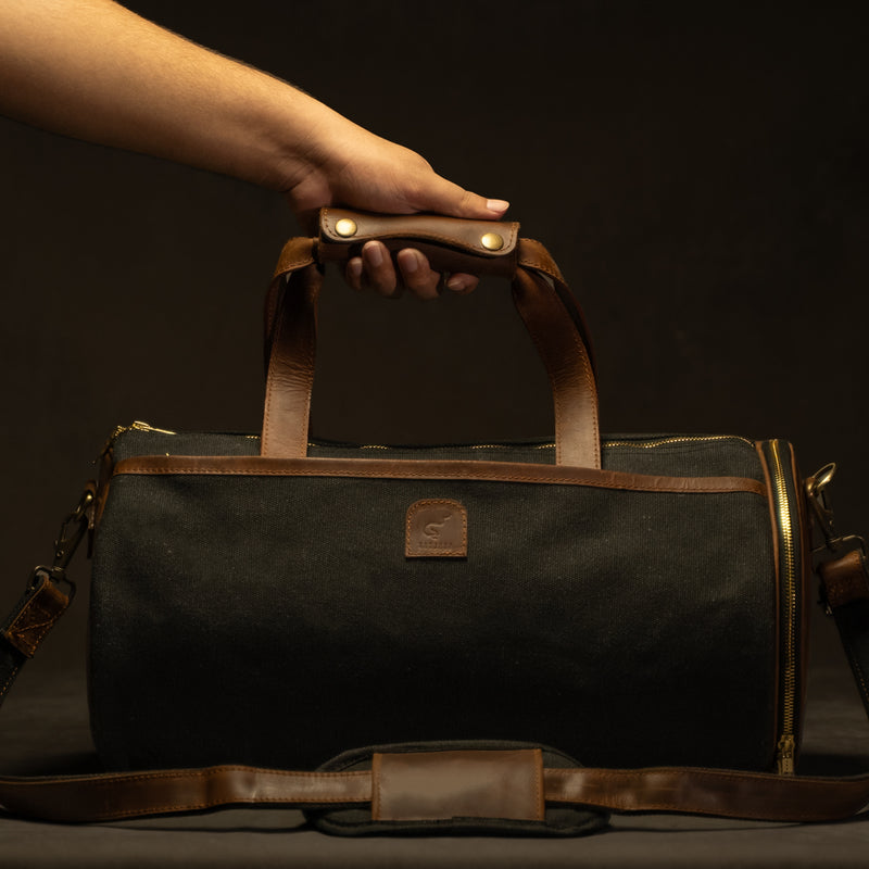 Canvas Gym Duffle Bag with Shoe Compartment | Banjara Gear