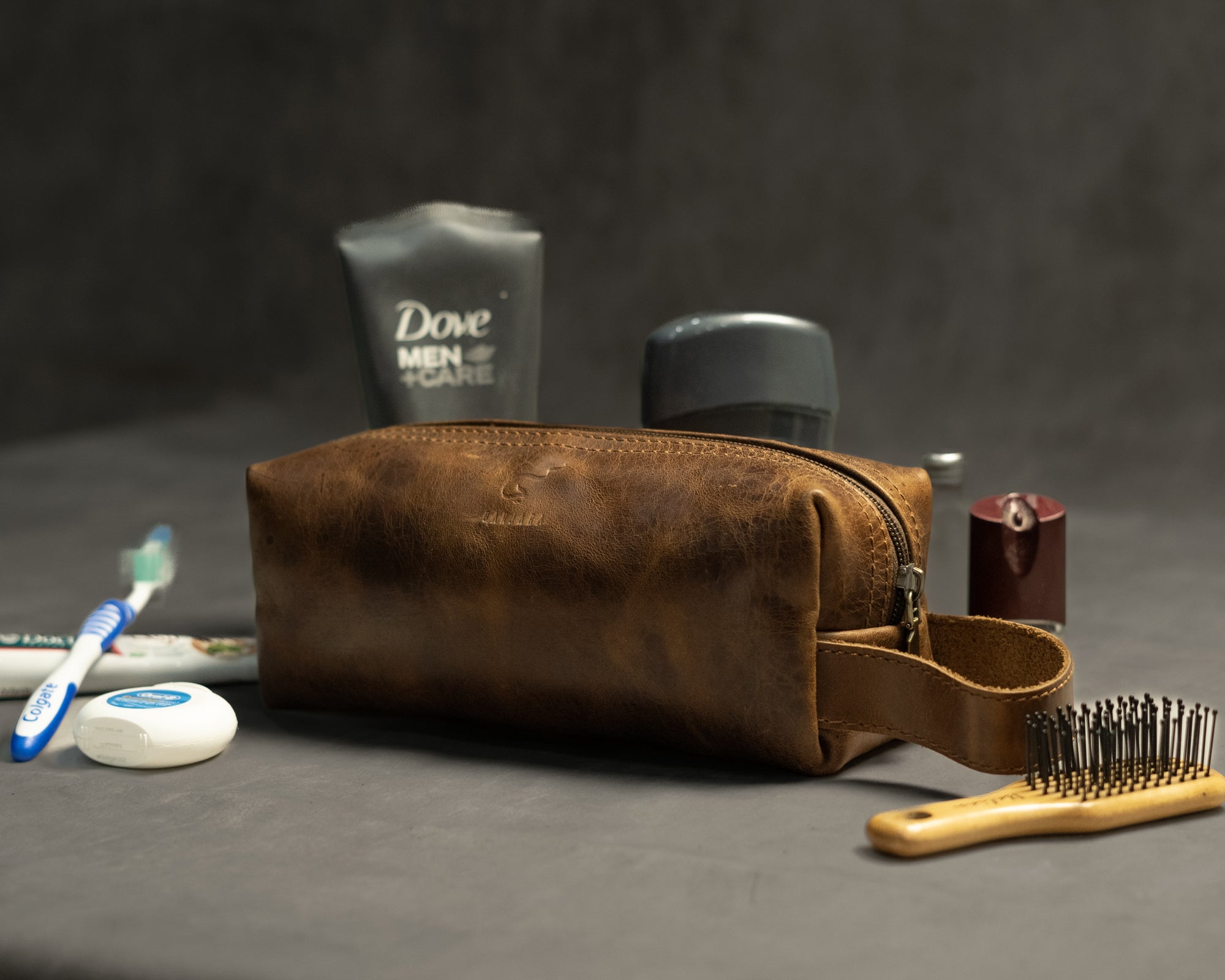 The Leather Dopp Kit