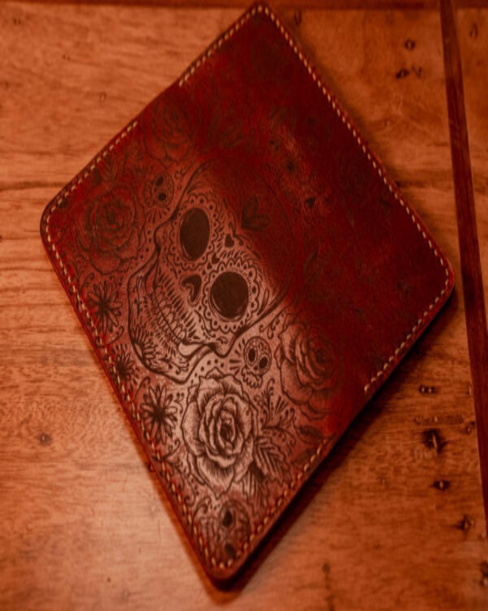 Red Knockabout Memento Mori Long Wallet