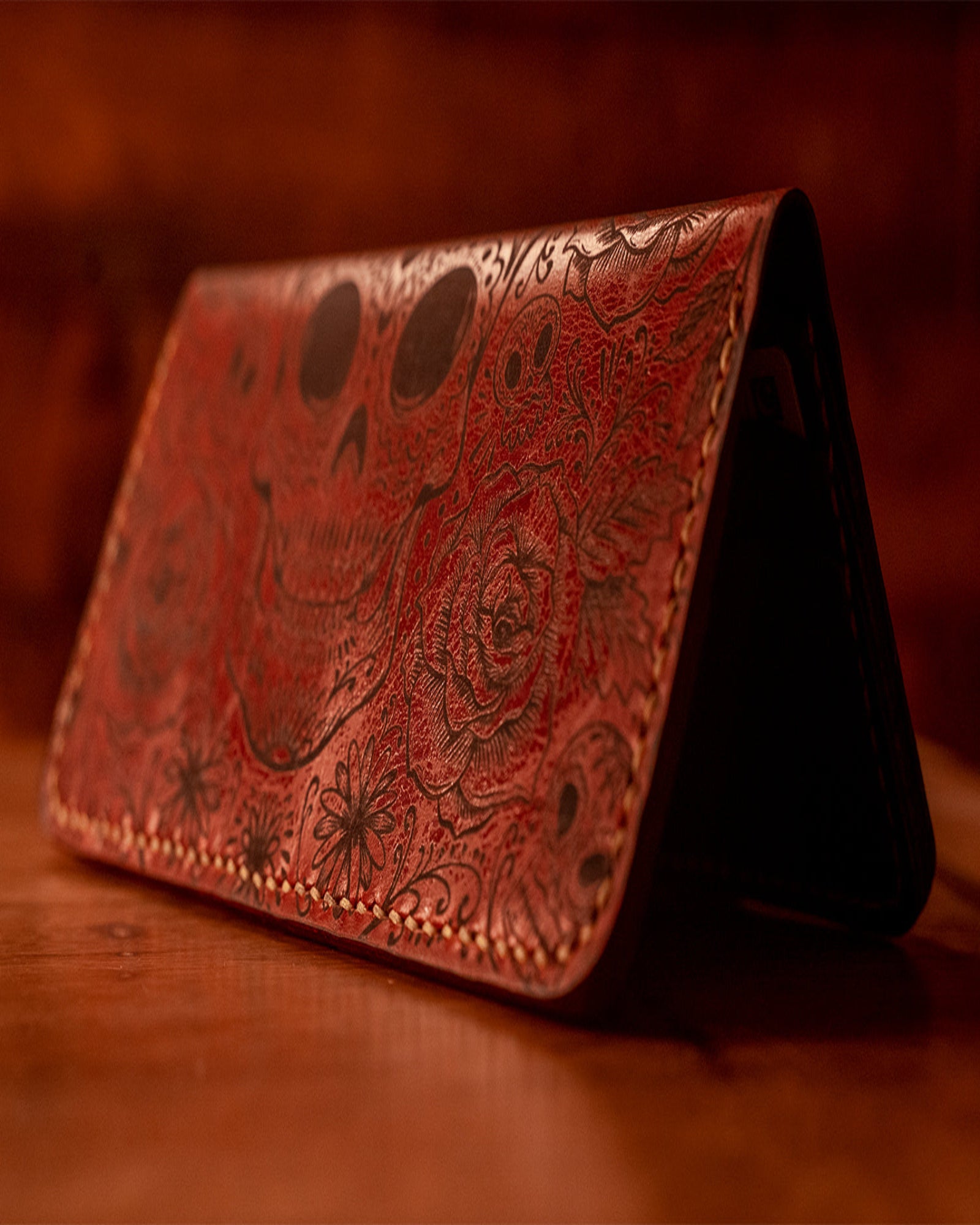Red Knockabout Memento Mori Long Wallet